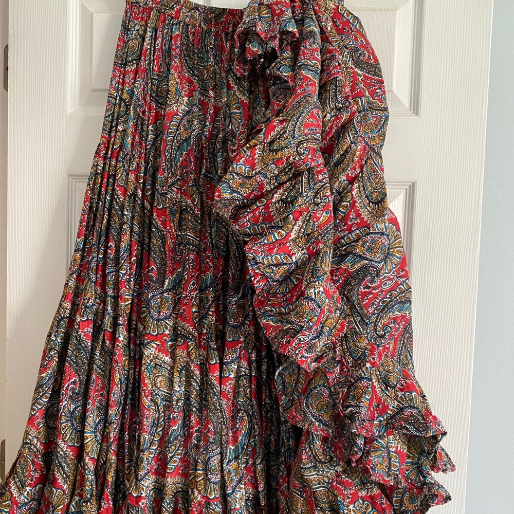 Fabulous Full Circle Paisley Tribal Belly Dance Flamenco Skirt!!!